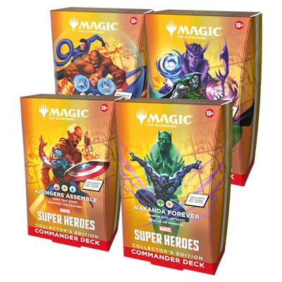 Marvel Super Heroes Magic Commander Collector Deck Set -E- leicht beschädigt