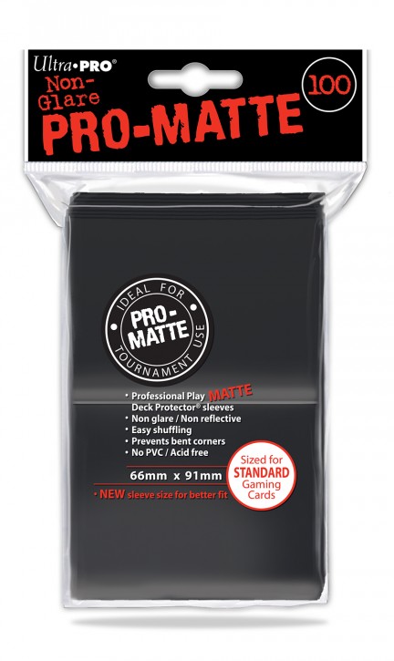 Ultra Pro Matte Deck Protector Sleeves Black Schwarz Matt